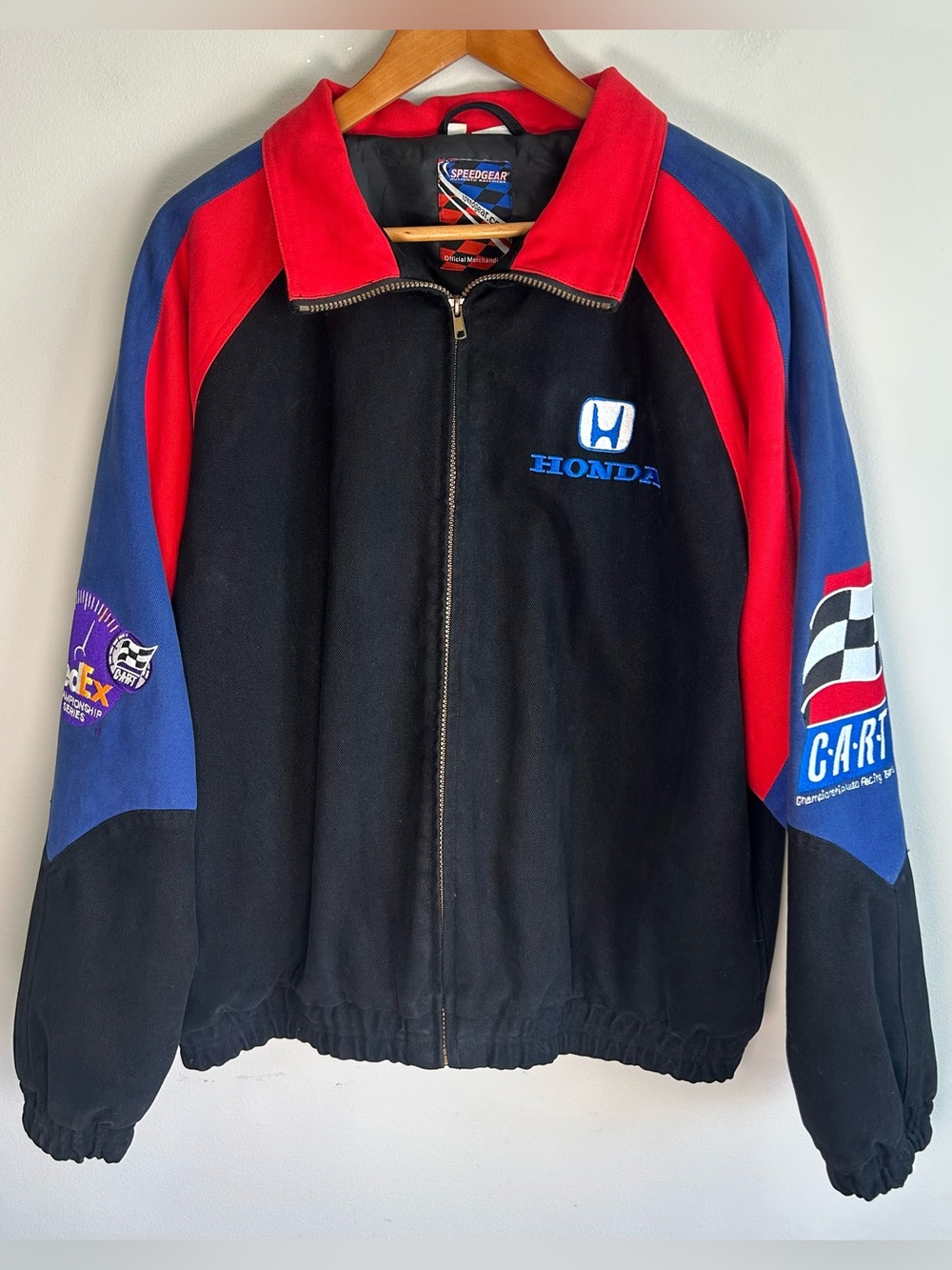 Vintage Speedgear Honda C.A.R.T. Indy Car Racing Jacket Men’s M Cotton Full Zip